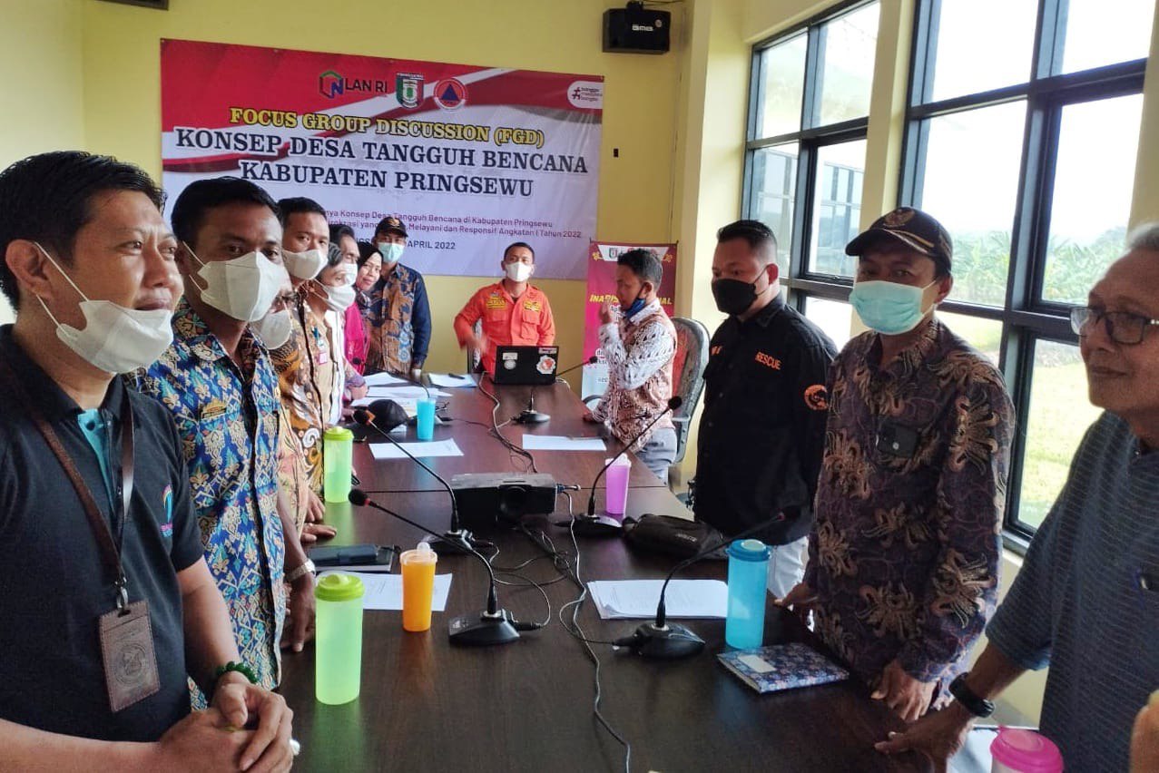 UAR Korda Pringsewu Ikuti Forum Group Discusison Desa Tangguh Bencana